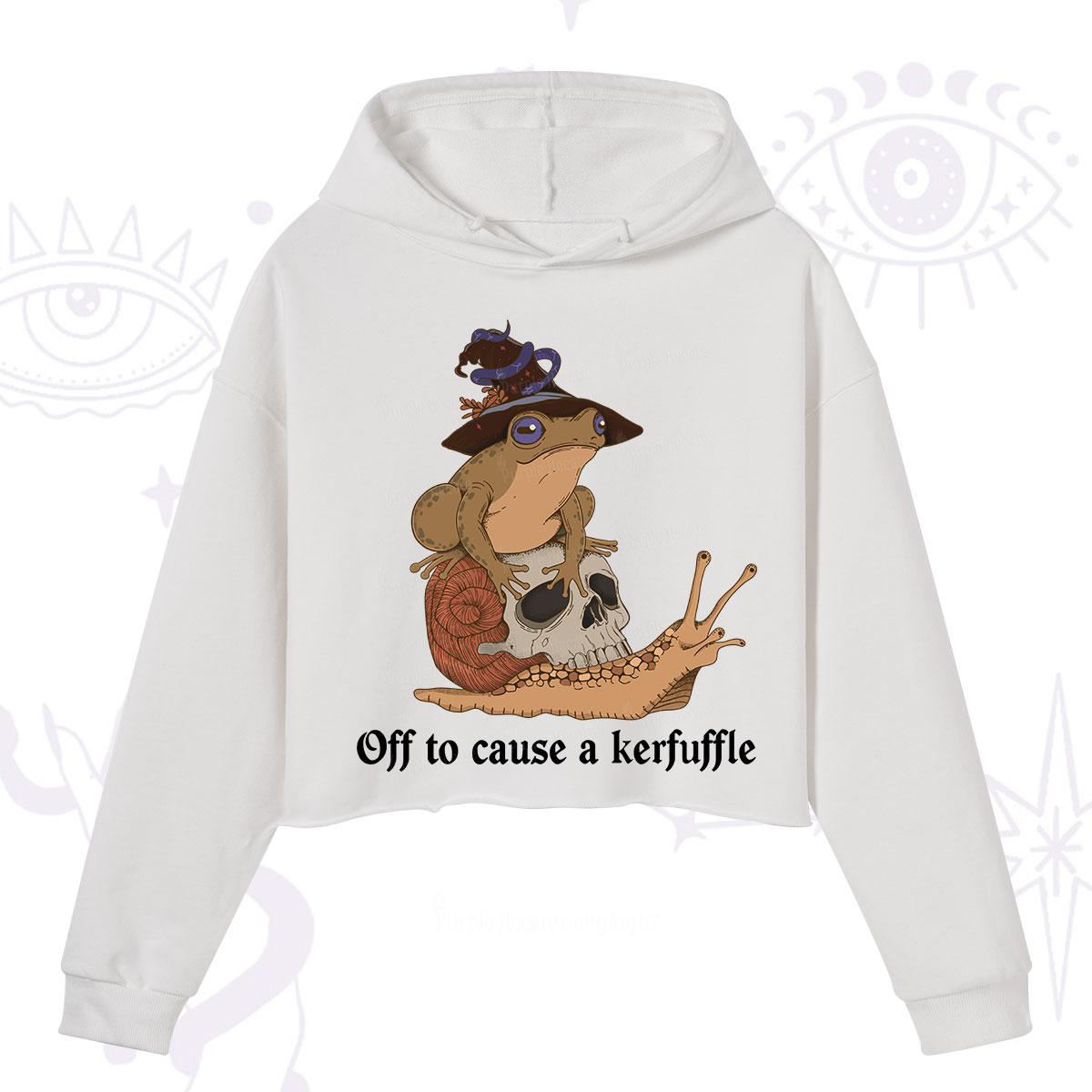 Purplehecate Off To Cause A Kerfuffle Crop Hoodie