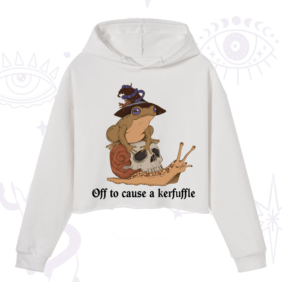 Purplehecate Off To Cause A Kerfuffle Crop Hoodie