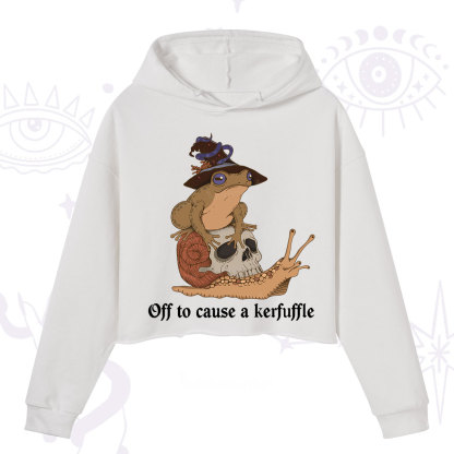 Purplehecate Off To Cause A Kerfuffle Crop Hoodie