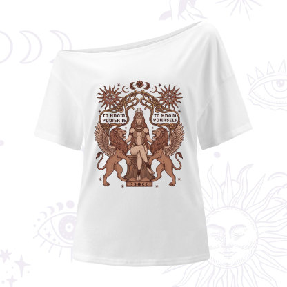 Purplehecate Awakening of Power and Self-Knowledge One Shoulder T-Shirt
