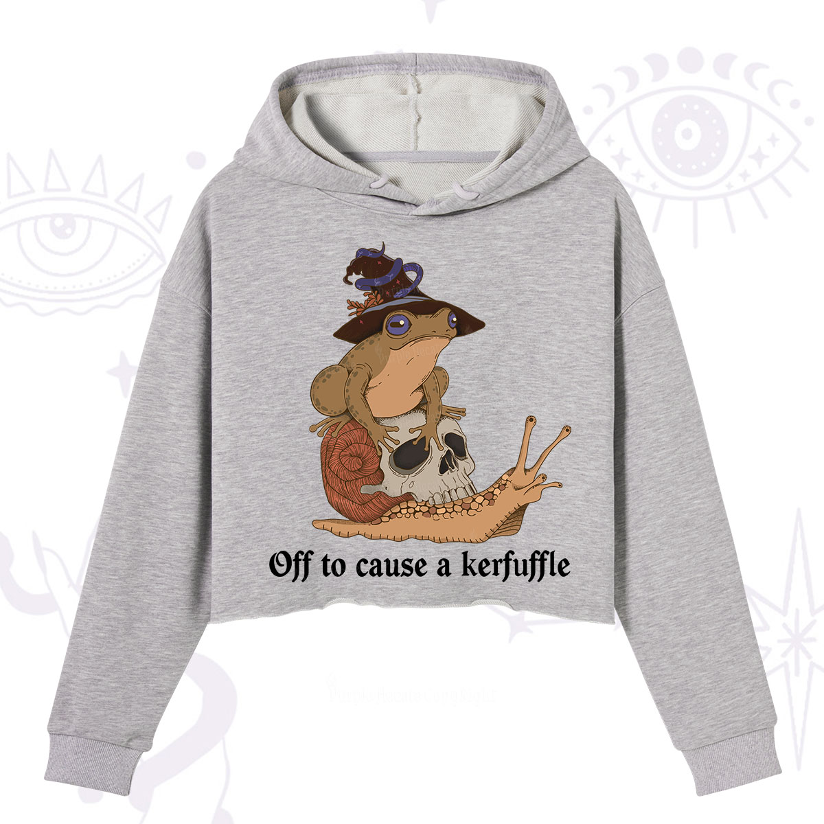 Purplehecate Off To Cause A Kerfuffle Crop Hoodie