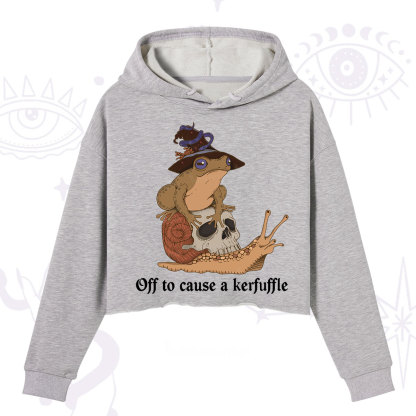 Purplehecate Off To Cause A Kerfuffle Crop Hoodie