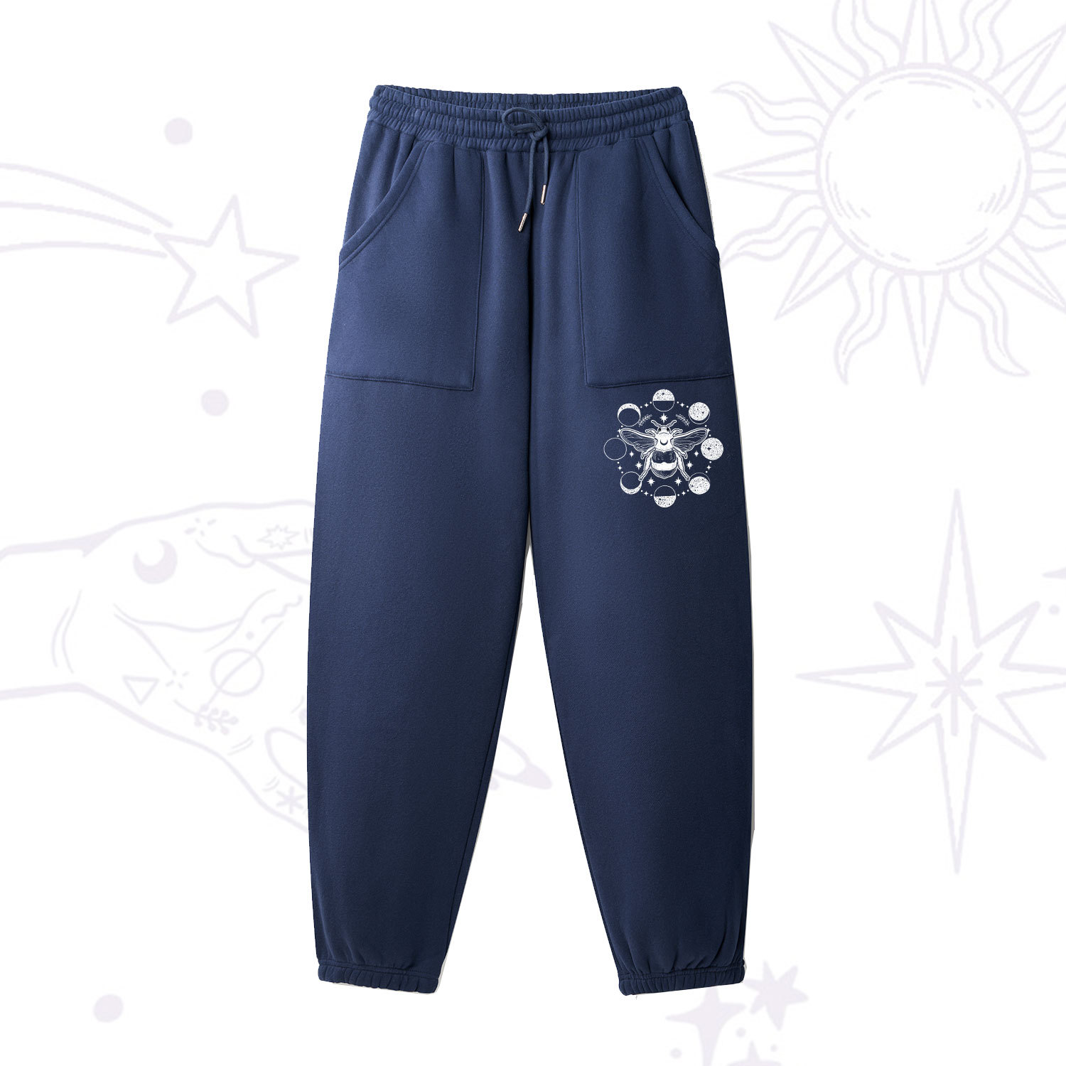 Purplehecate Moon Bee Fleece Sweatpants