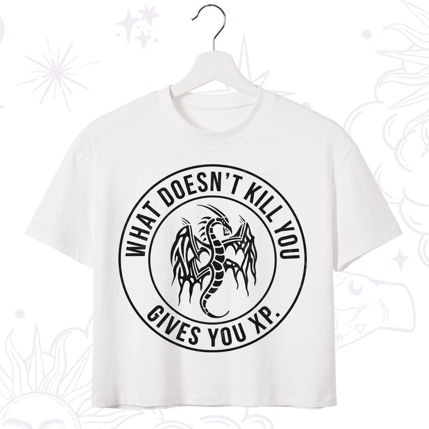 Purplehecate What Doesn't Kill You Gives You XP Crop T-Shirt