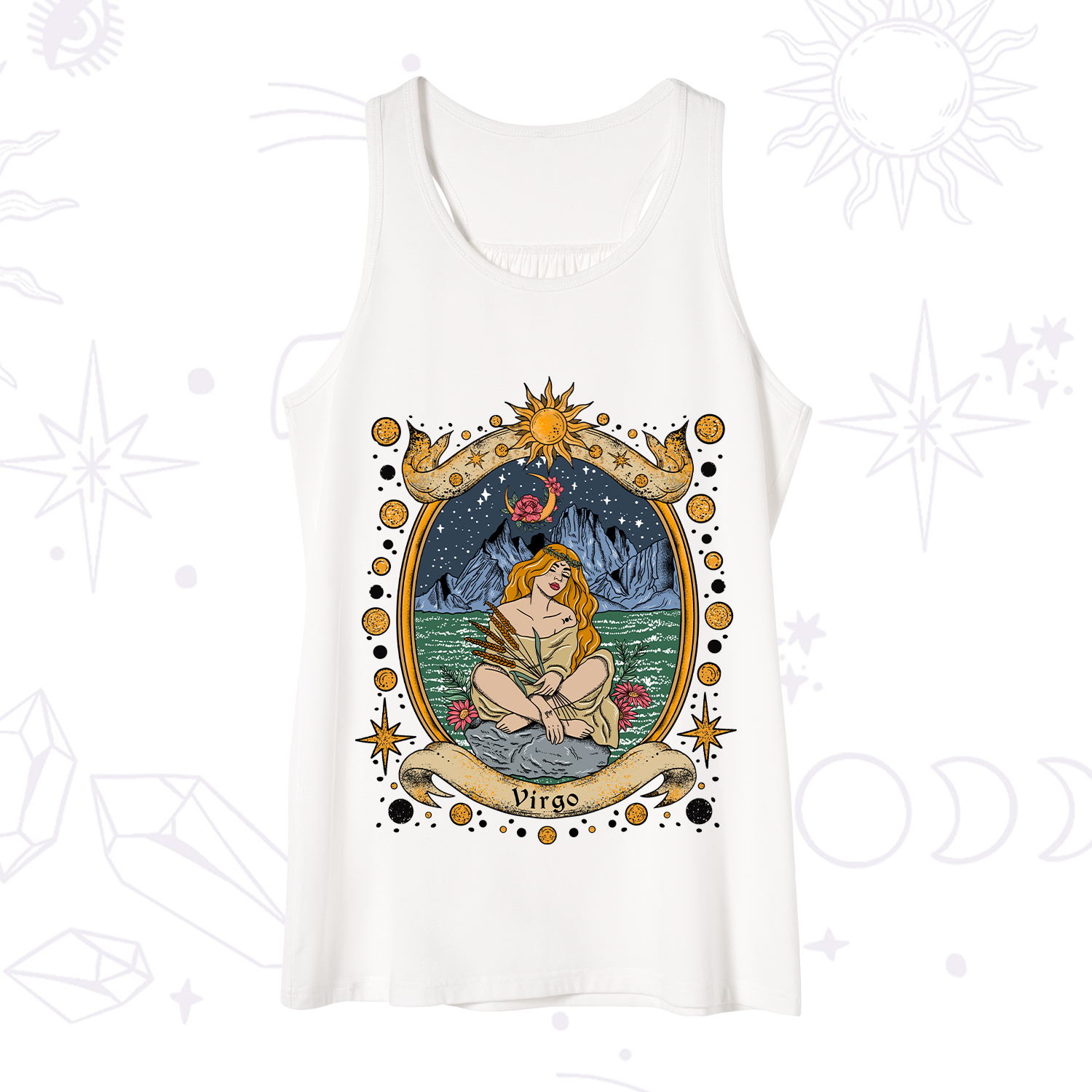 Purplehecate Celestial Virgo Zodiac Tank