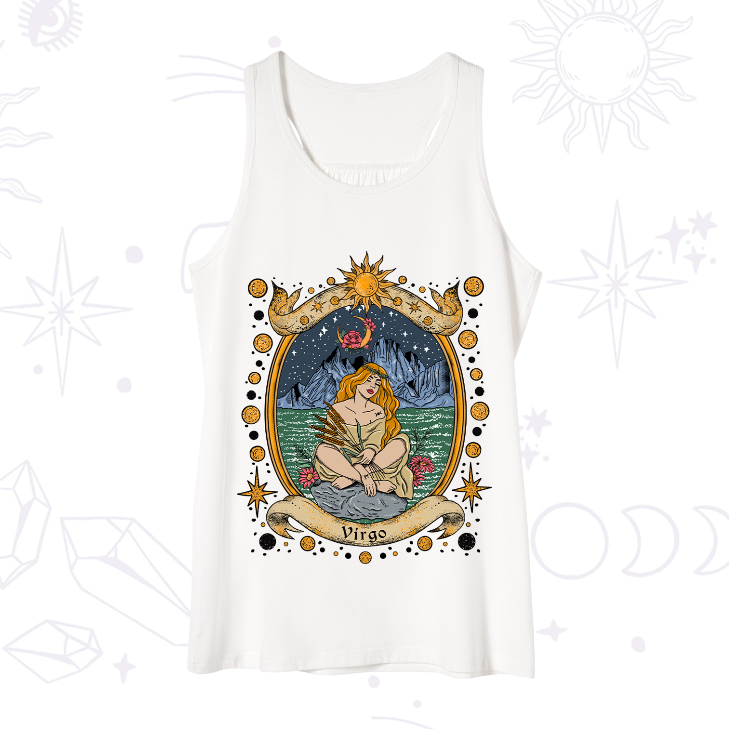 Purplehecate Celestial Virgo Zodiac Tank