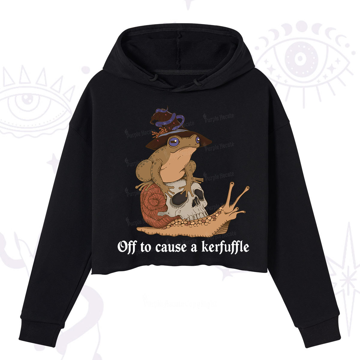 Purplehecate Off To Cause A Kerfuffle Crop Hoodie