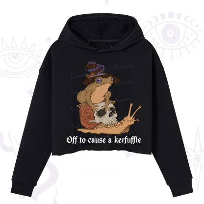 Purplehecate Off To Cause A Kerfuffle Crop Hoodie