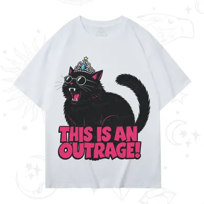 Purplehecate This is an outrage Princess Cat T-Shirt
