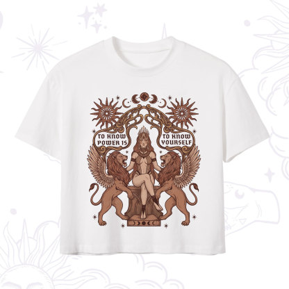 Purplehecate Awakening of Power and Self-Knowledge Crop T-Shirt