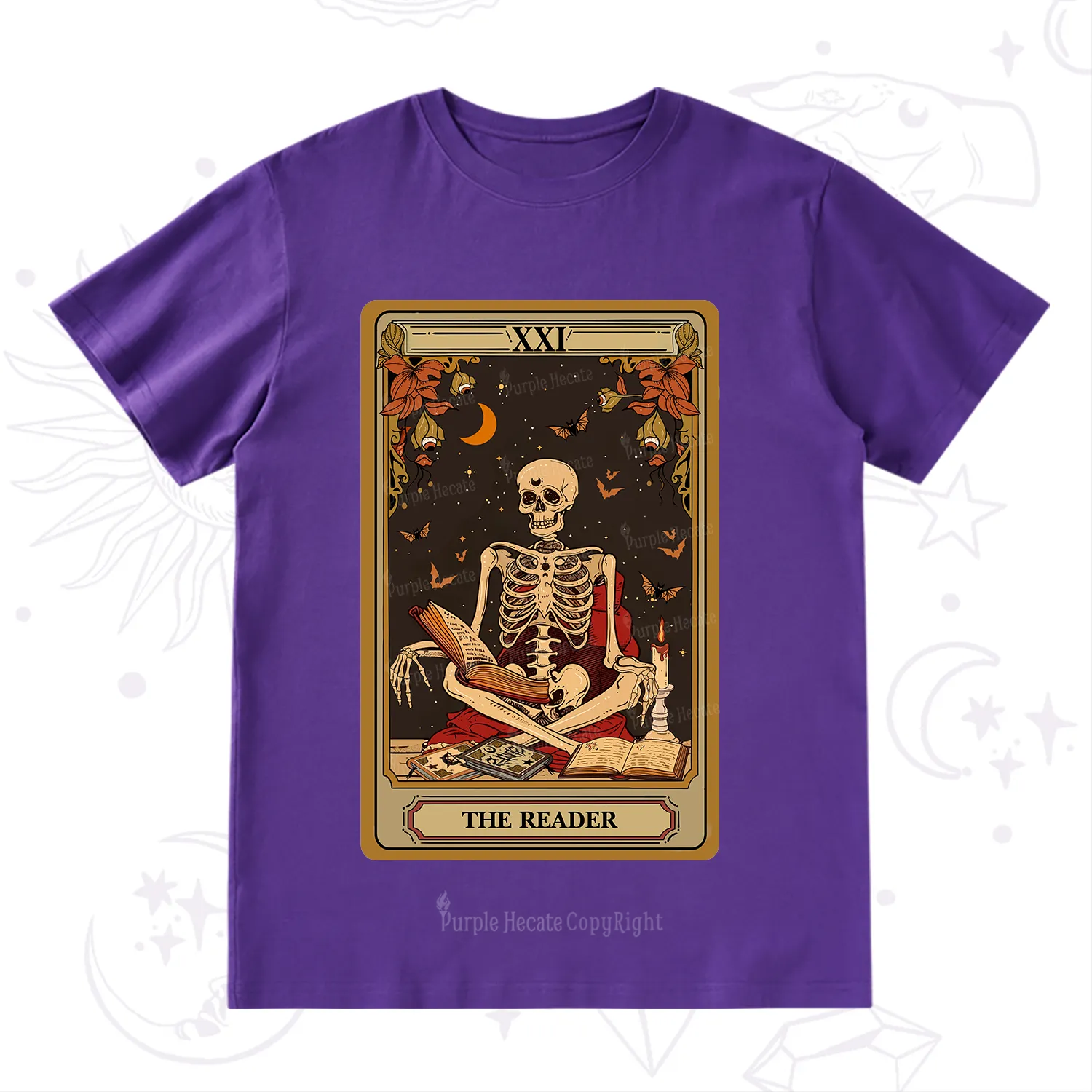 Purplehecate The Reader Tarot Card T-Shirt