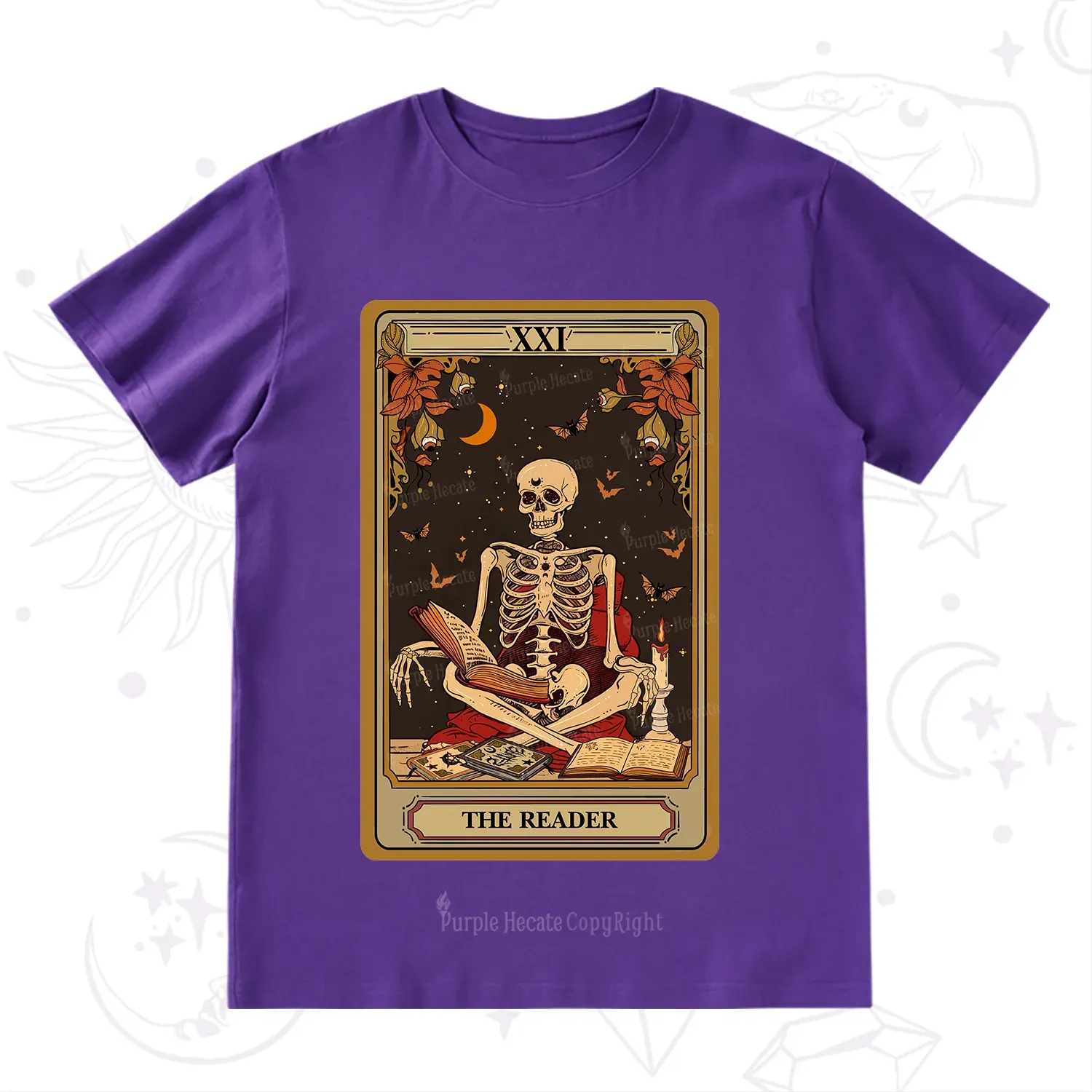 Purplehecate The Reader Tarot Card T-Shirt