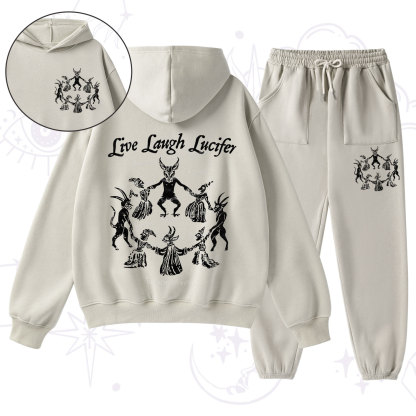 Purplehecate Live Laugh Lucifer Fleece Hoodie Suit
