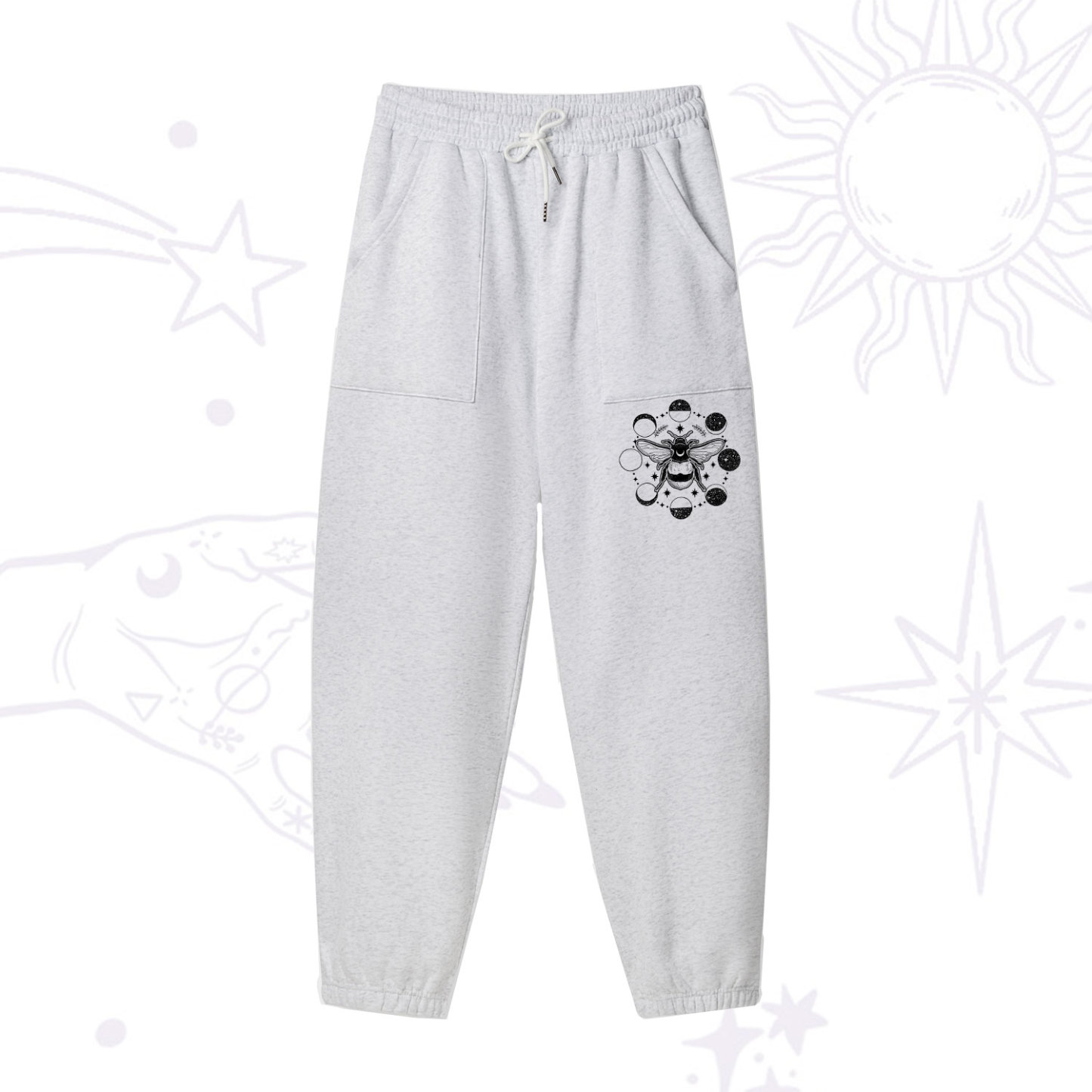 Purplehecate Moon Bee Fleece Sweatpants