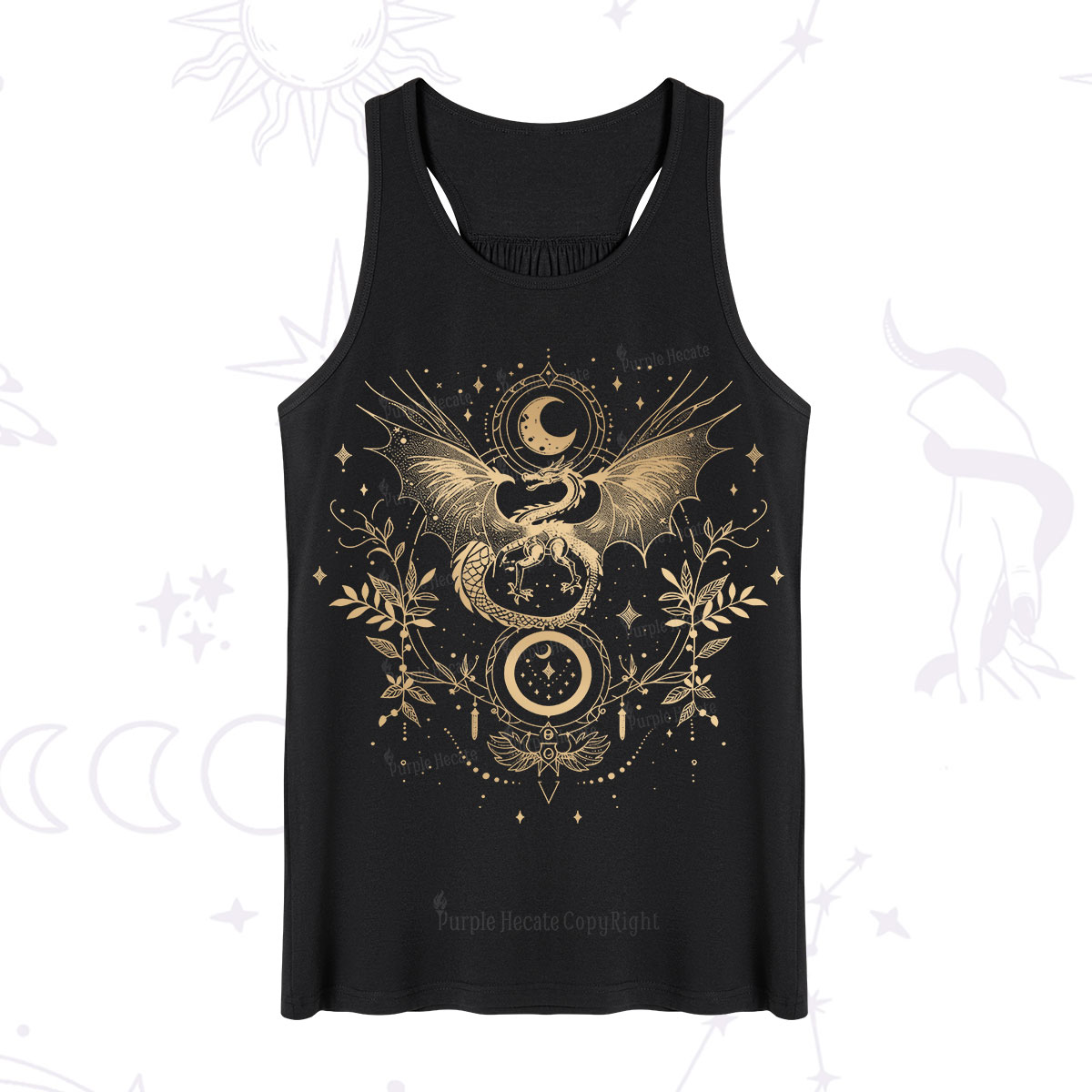 Purplehecate Celestial Dragon Moon Phase Tank