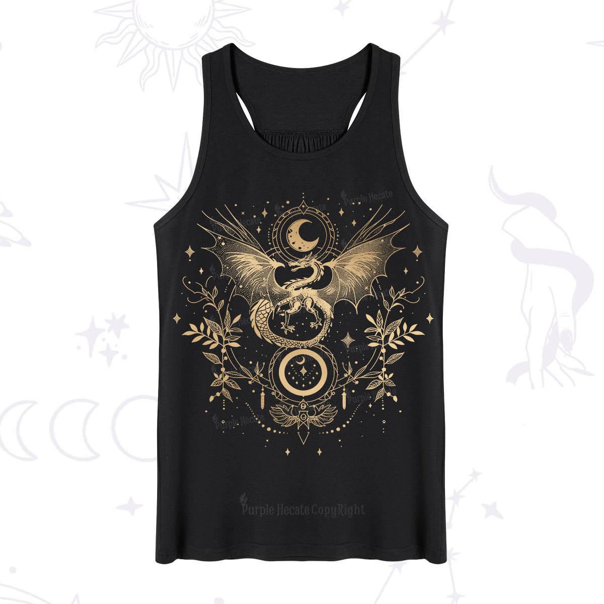 Purplehecate Celestial Dragon Moon Phase Tank
