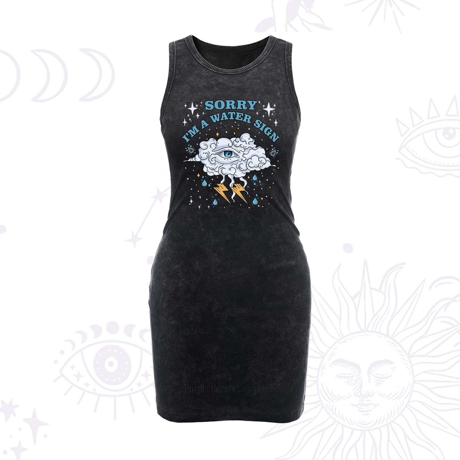 Purplehecate Sorry I'm A Water Sign Vintage Bodycon Tank Dress