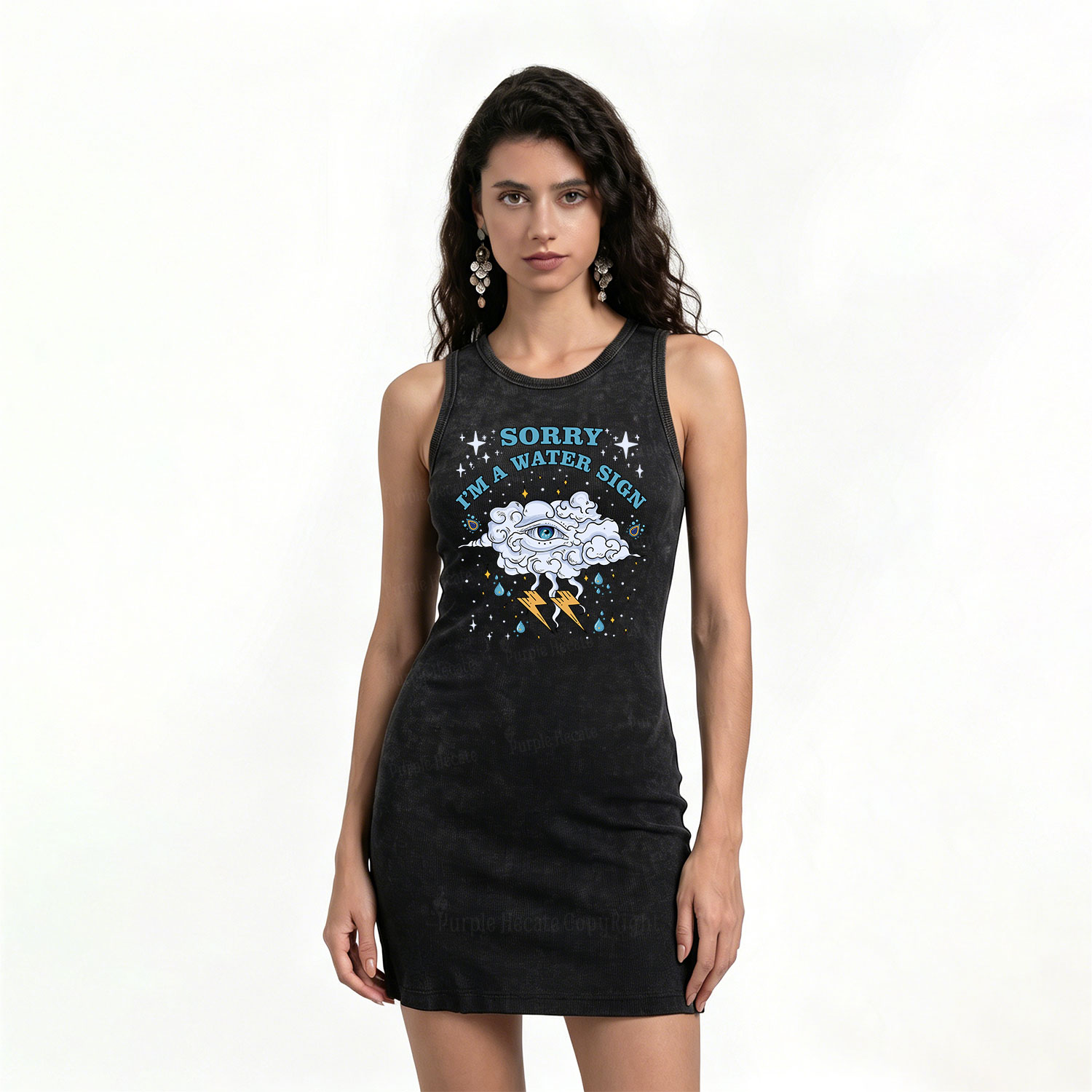Purplehecate Sorry I'm A Water Sign Vintage Bodycon Tank Dress