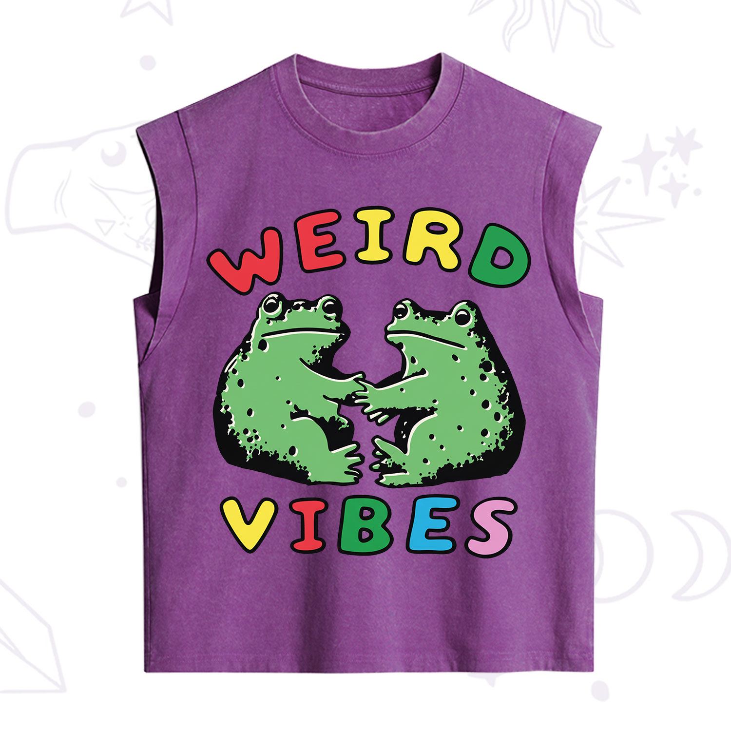 Purplehecate Weird Frog Vibes Vintage Washed Tank