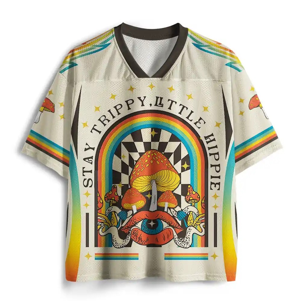 Purplehecate Stay Trippy Little Hippie Mesh Jersey