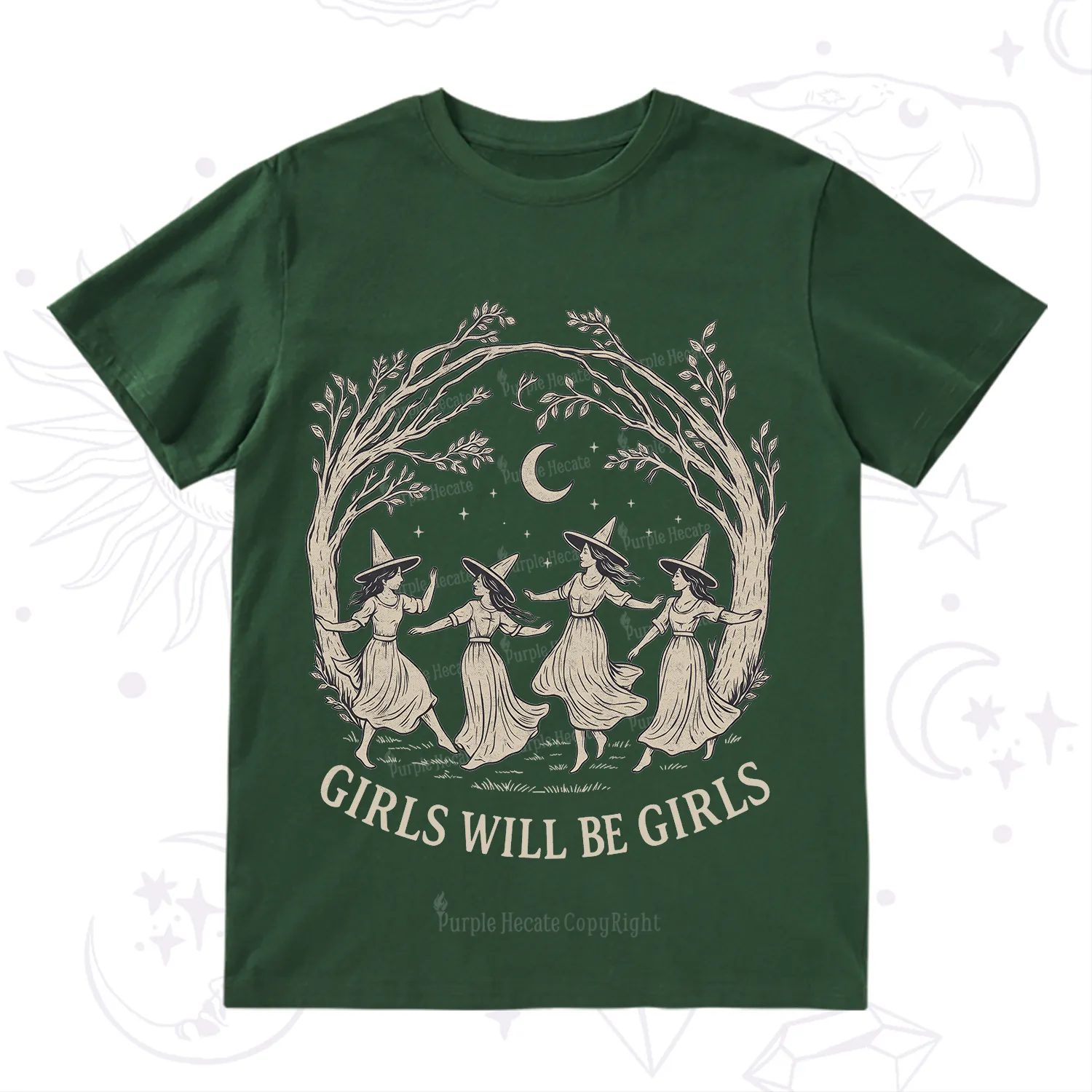 Purplehecate Girls Will Be Girls Witch T-Shirt