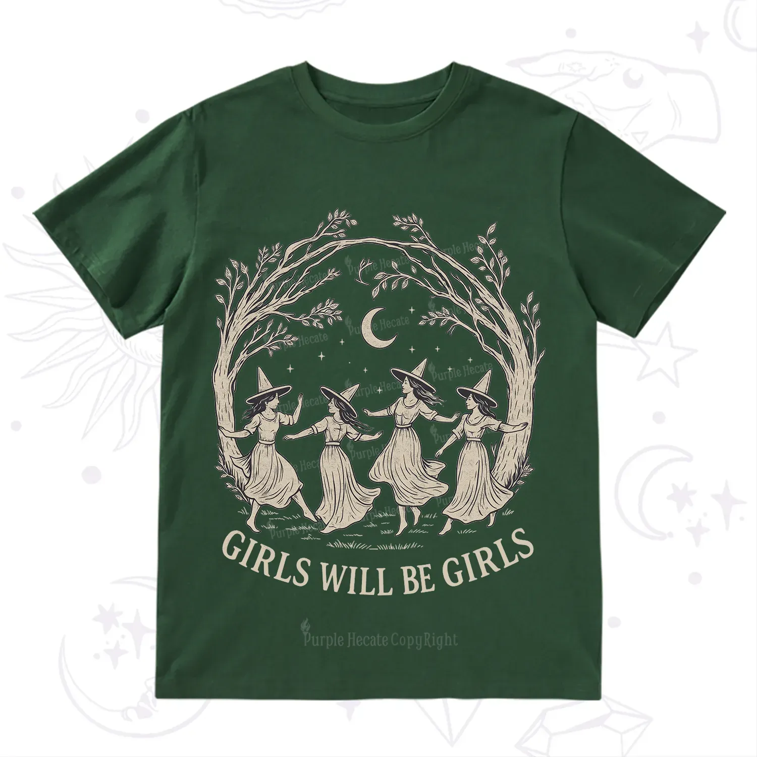 Purplehecate Girls Will Be Girls Witch T-Shirt