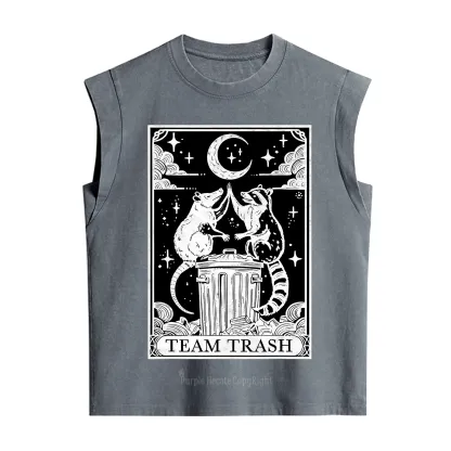 Purplehecate The Team Trash Tarot Vintage Washed Tank