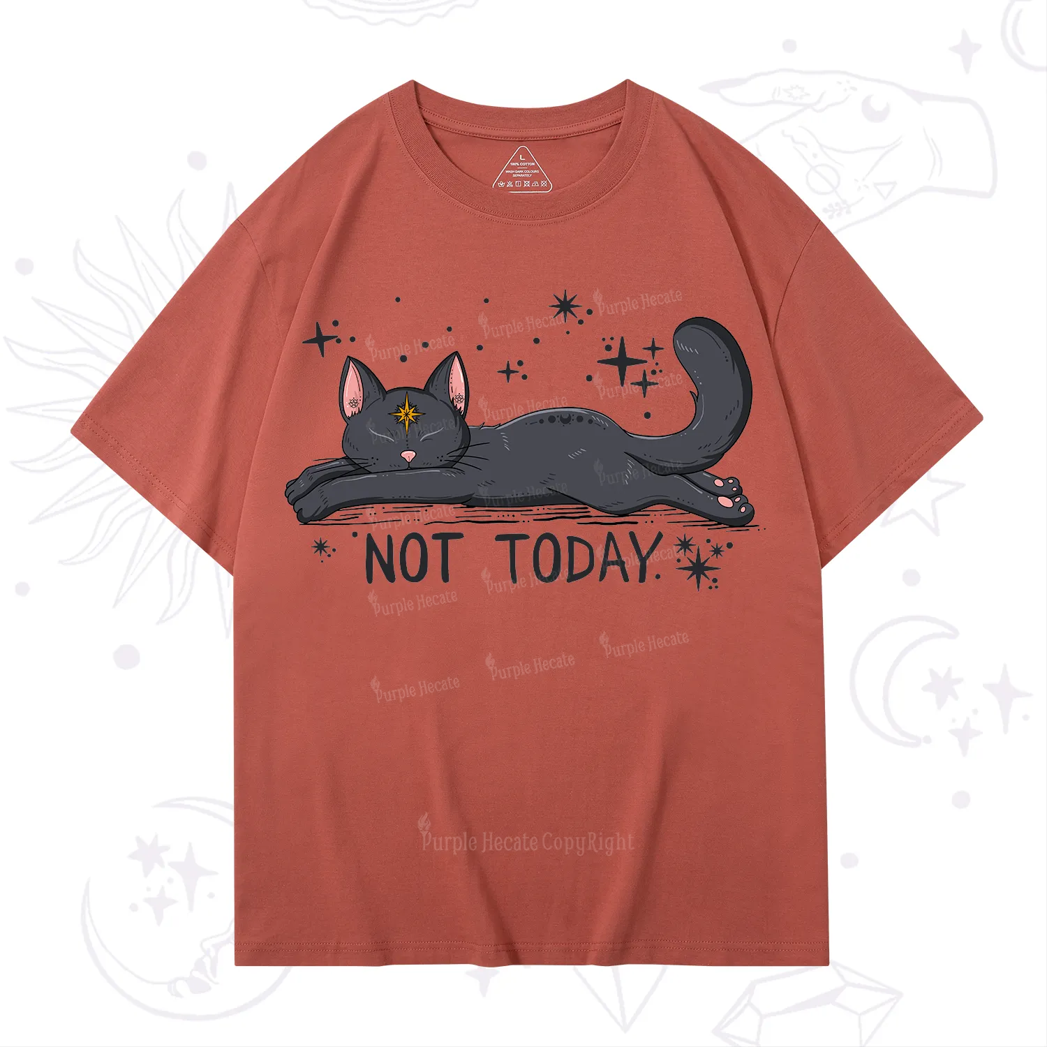Purplehecate Not Today Cat T-Shirt