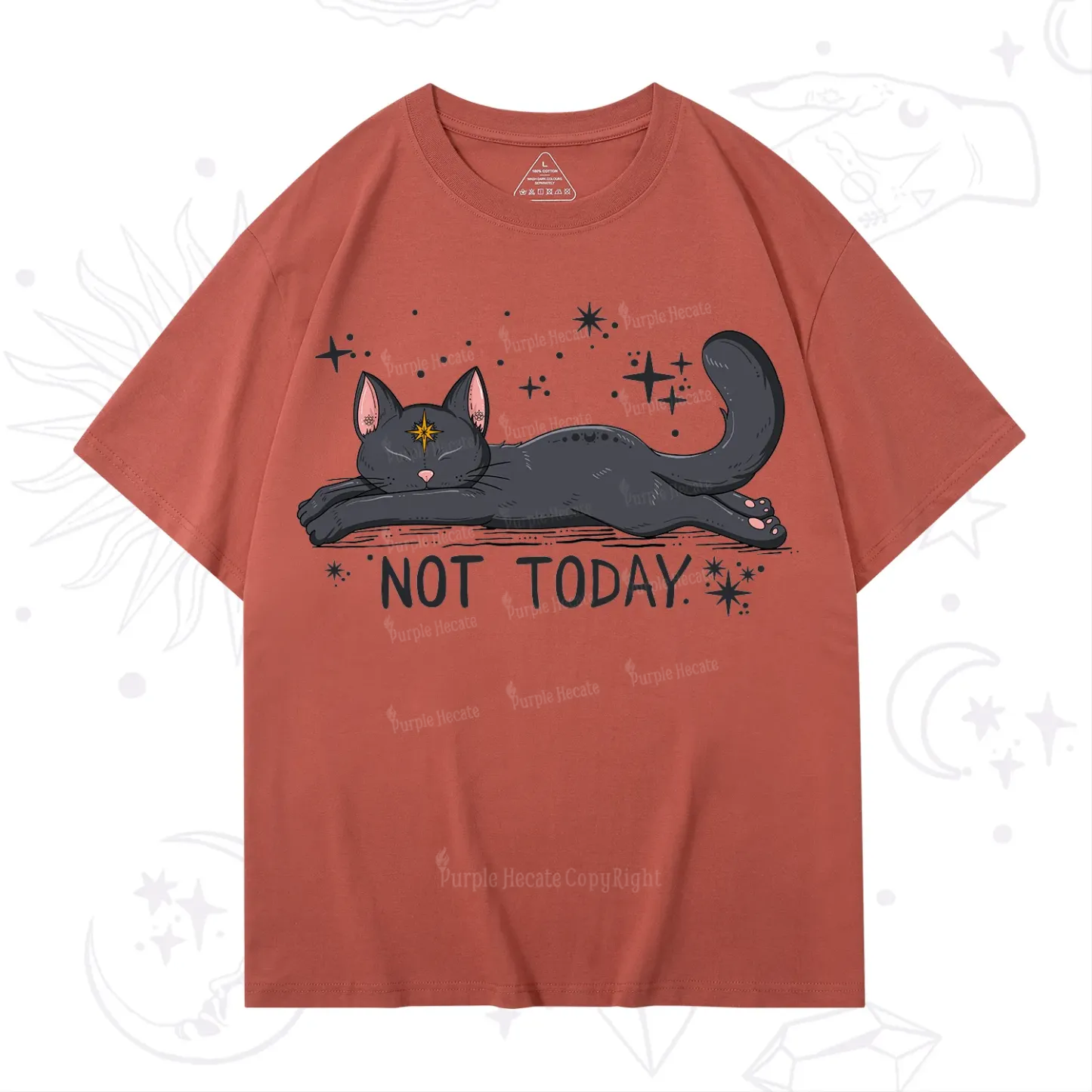 Purplehecate Not Today Cat T-Shirt