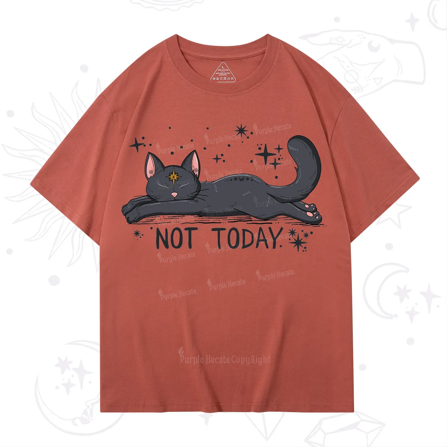 Purplehecate Not Today Cat T-Shirt