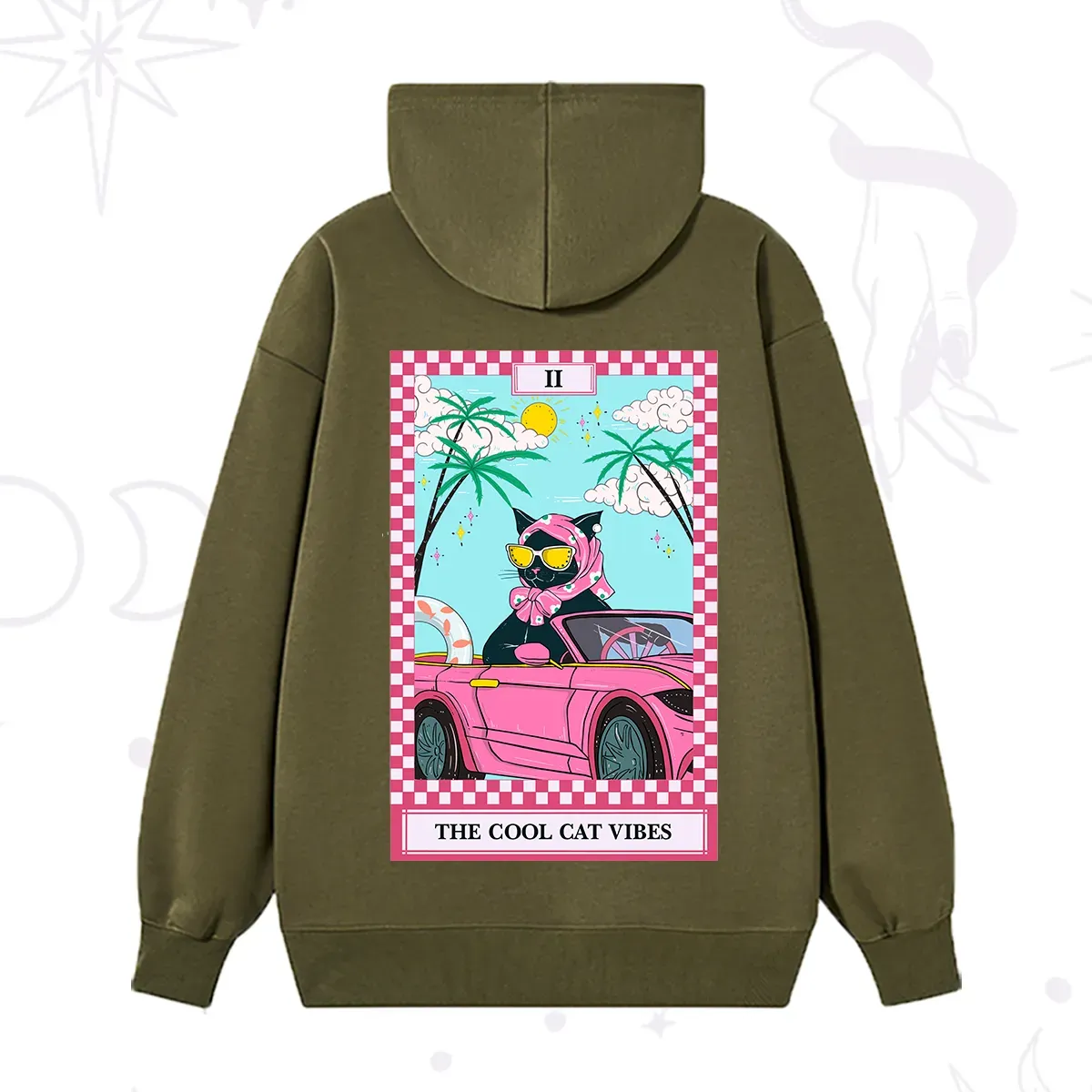 Purplehecate The Cool Cat Vibes Tarot Hoodie