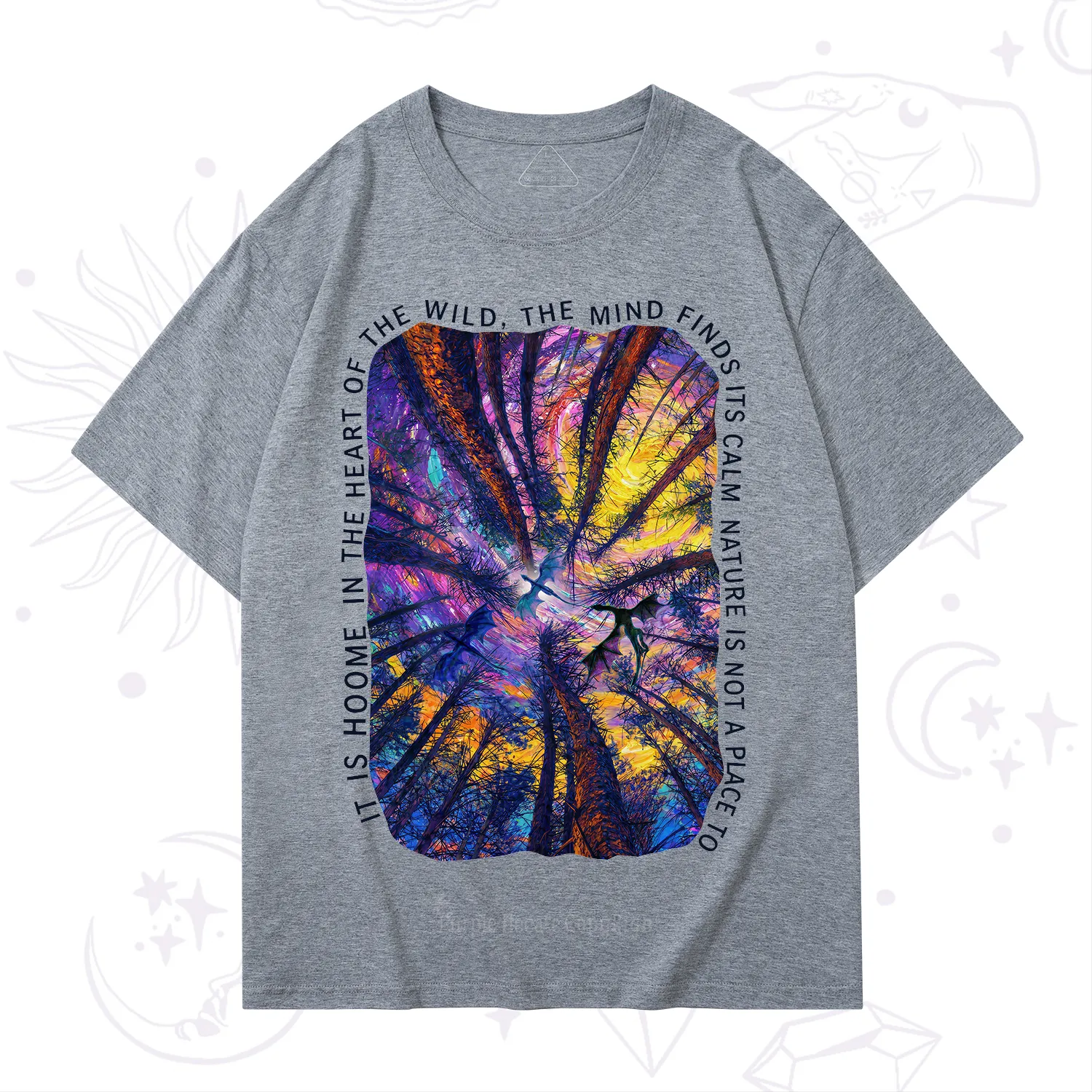 Purplehecate Forest Mindscape Night Sky T-Shirt