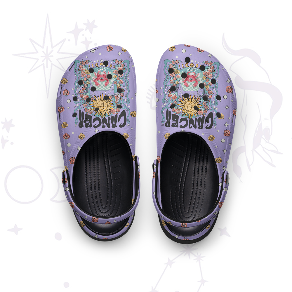 Purplehecate Cancer Spirit Zodiac Rubber Clogs