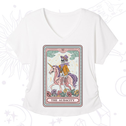 Purplehecate The Audacity Tarot Card V-Neck T-Shirt