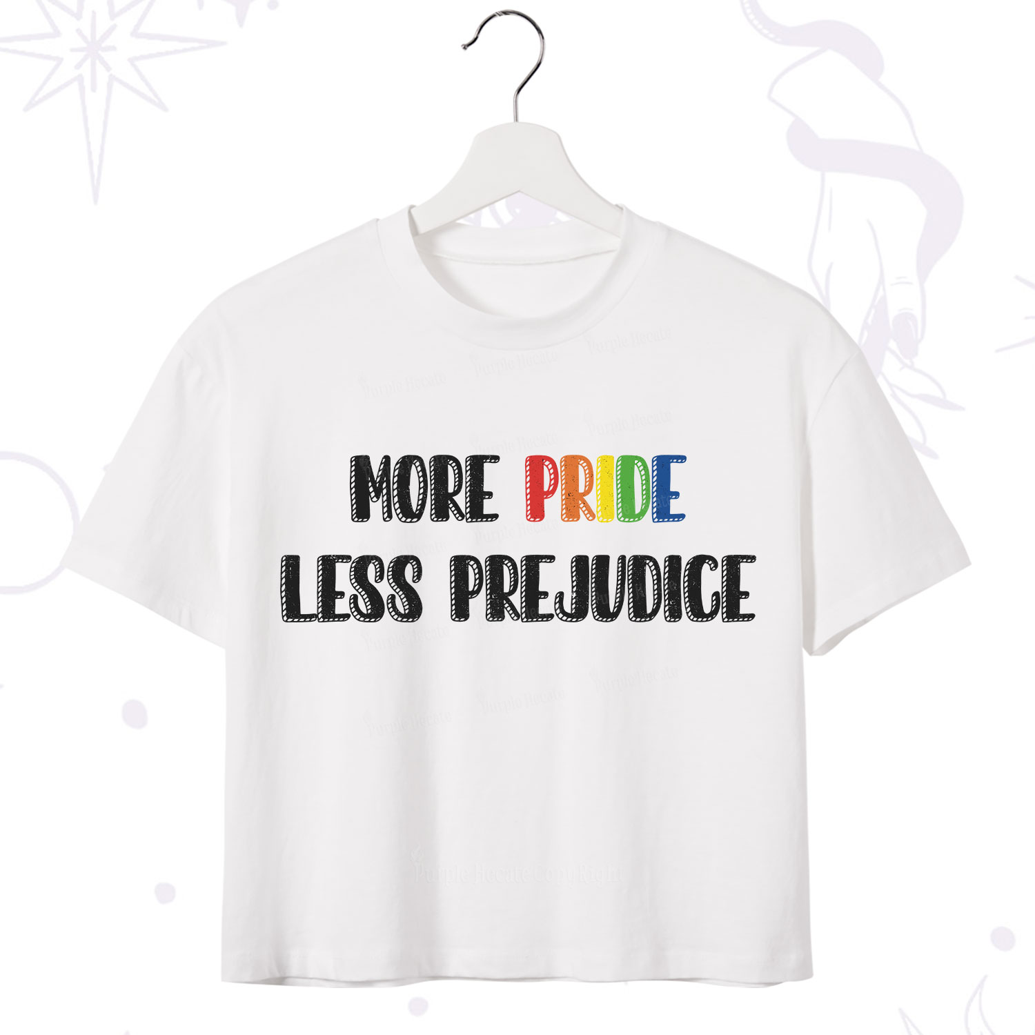 Purplehecate More Pride Less Prejudice Crop T-Shirt