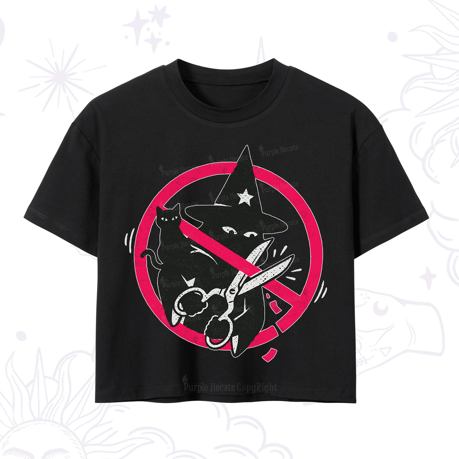 Purplehecate Break the Spell Witch Crop T-Shirt