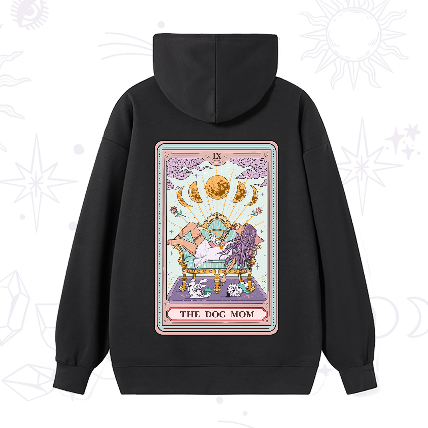 Purplehecate The Dog Mom Tarot Card Hoodie
