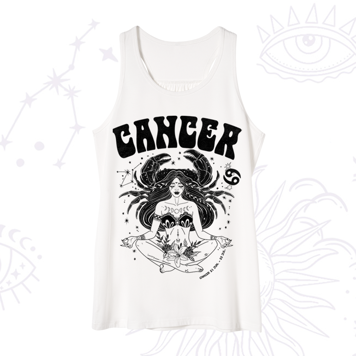Purplehecate Cancer Zodiac Glyphs Tank