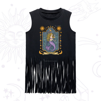 Purplehecate Capricorn Zodiac Fringe Tank Top