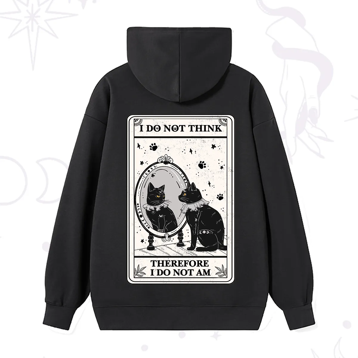Purplehecate The I Do Not Think Therefore I Do Not Am Oracle Card Hoodie