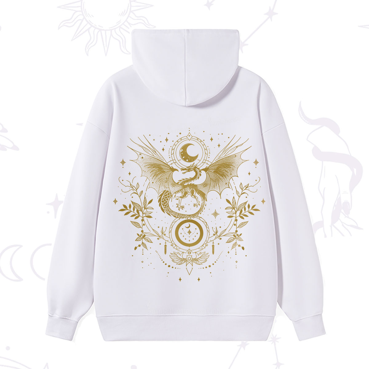 Purplehecate Celestial Dragon Moon Phase Hoodie