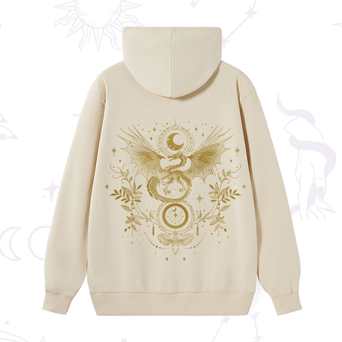 Purplehecate Celestial Dragon Moon Phase Hoodie