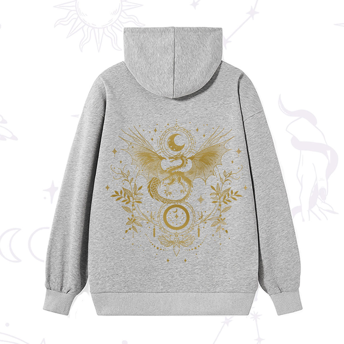 Purplehecate Celestial Dragon Moon Phase Hoodie