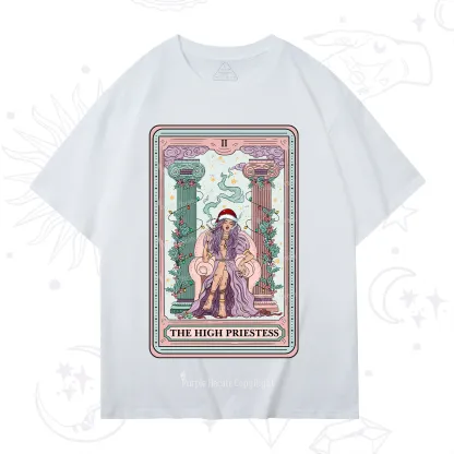 Purplehecate The High Priestess Tarot Card Christmas T-Shirt