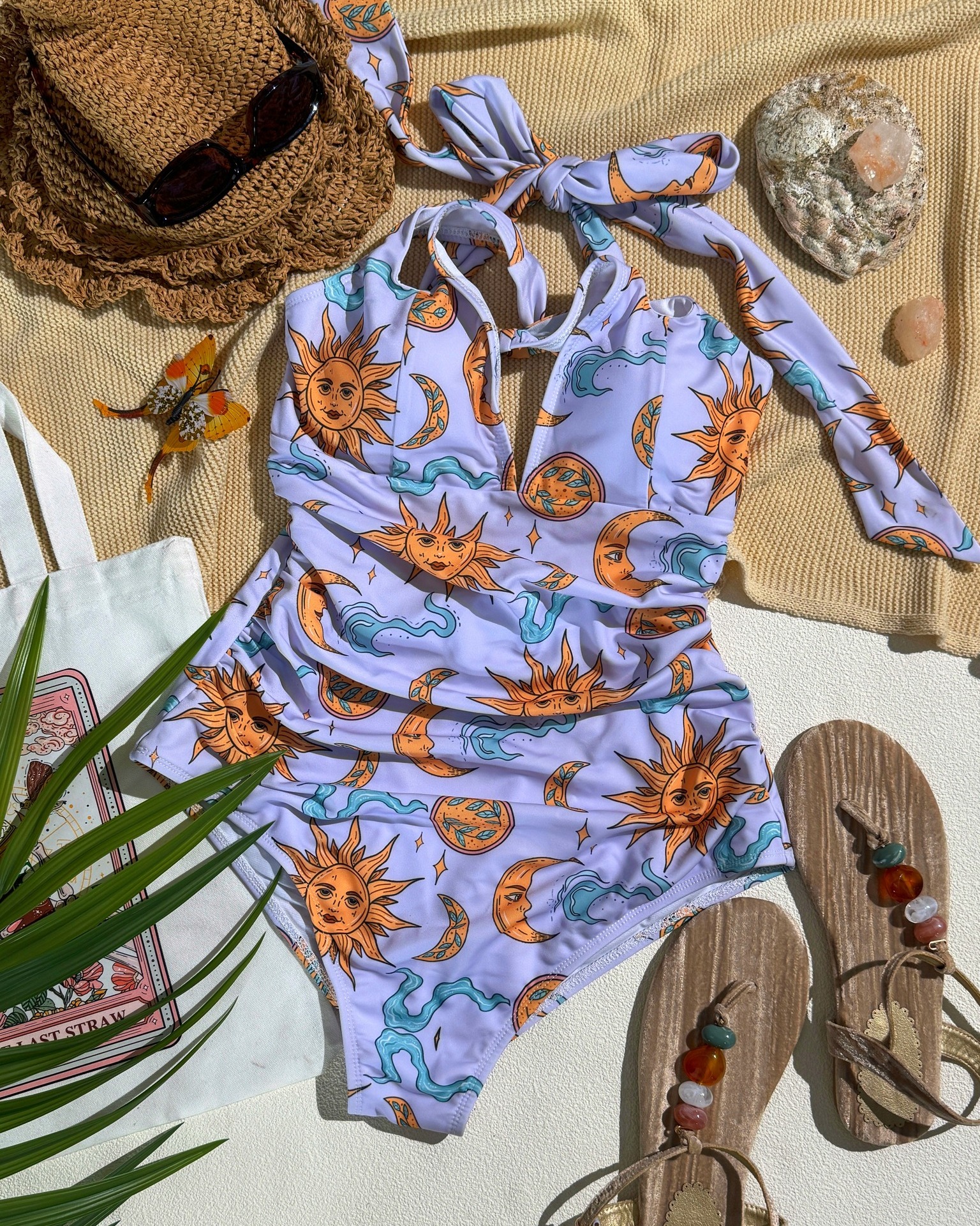 Purplehecate Magic of Sun and Moon One-Piece Swimsuit