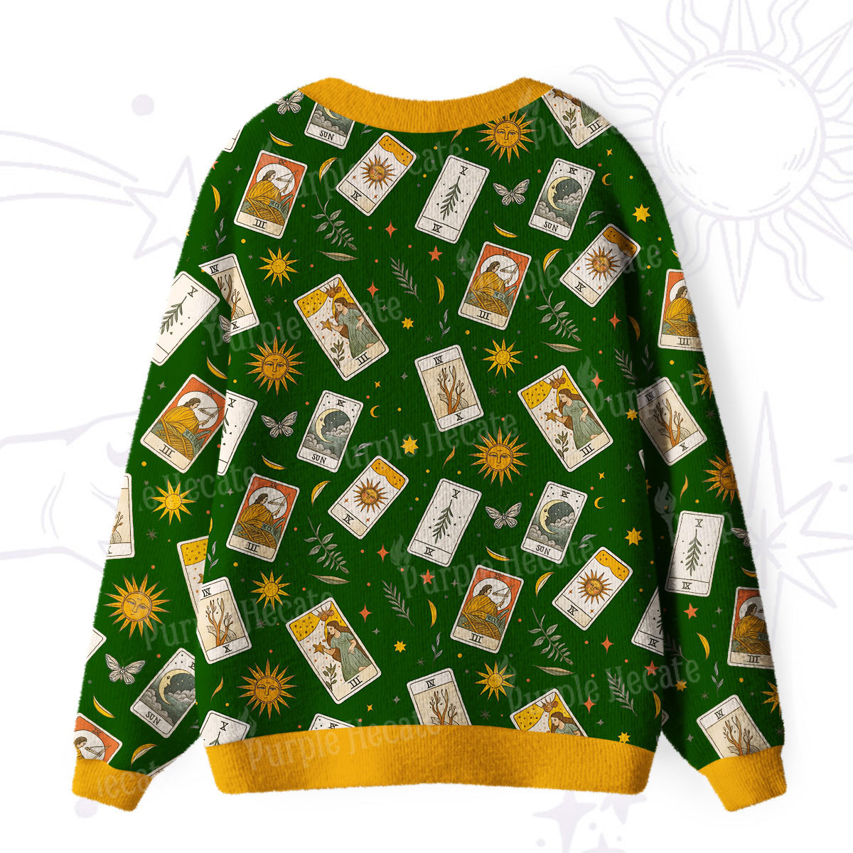 Purplehecate Tarot Garden Cardigan Ugly Cardigan Sweaters