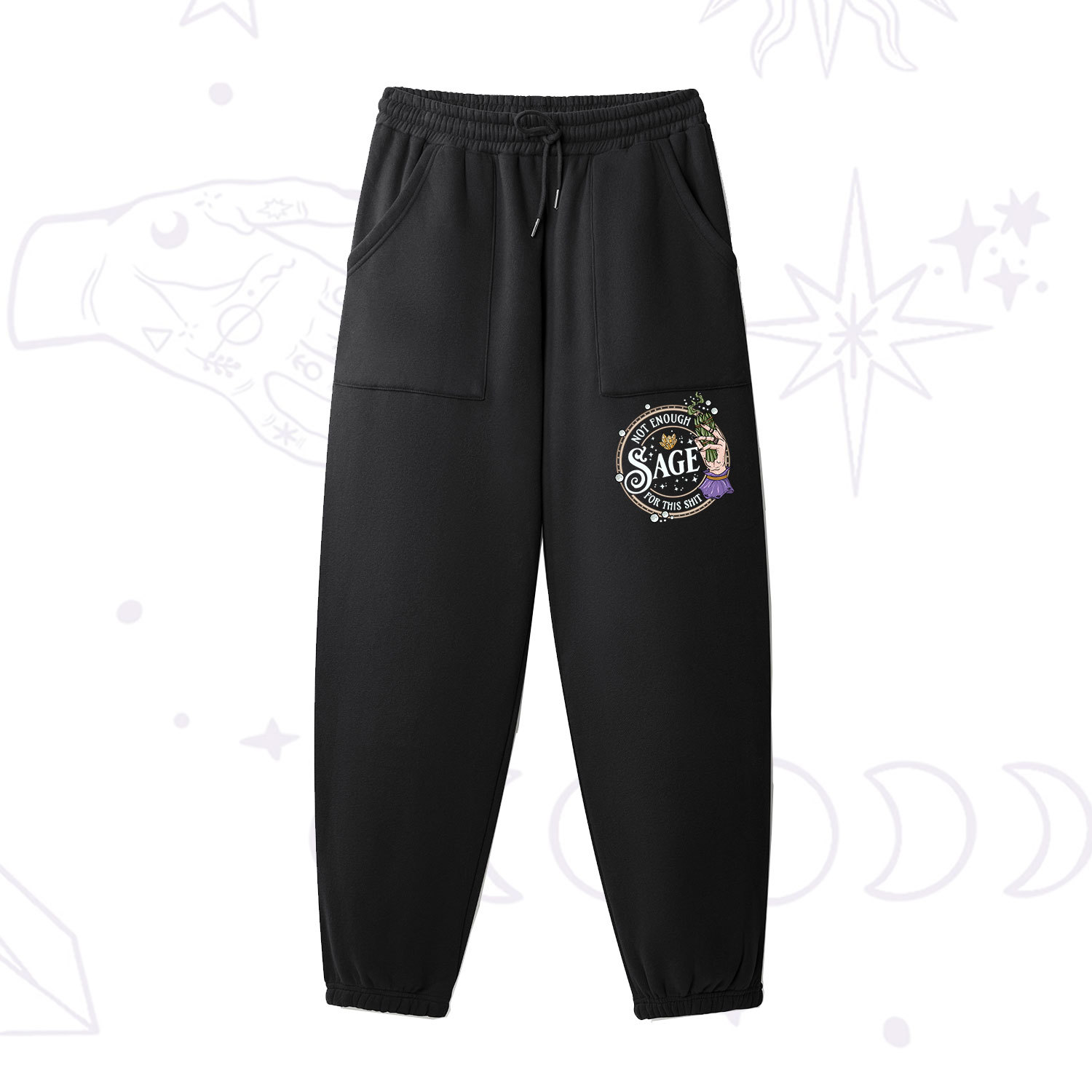 Purplehecate Not Enough Smudge for This Shit Fleece Sweatpants
