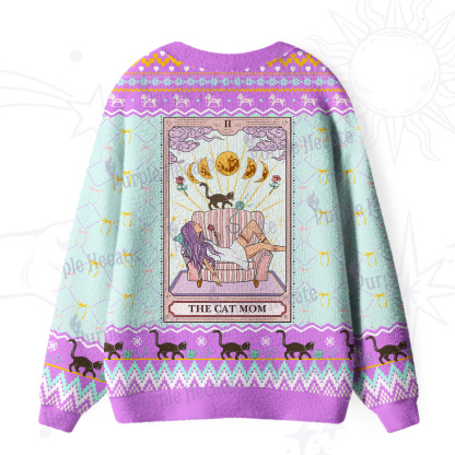 Purplehecate The Cat Mom Tarot Ugly Cardigan Sweaters