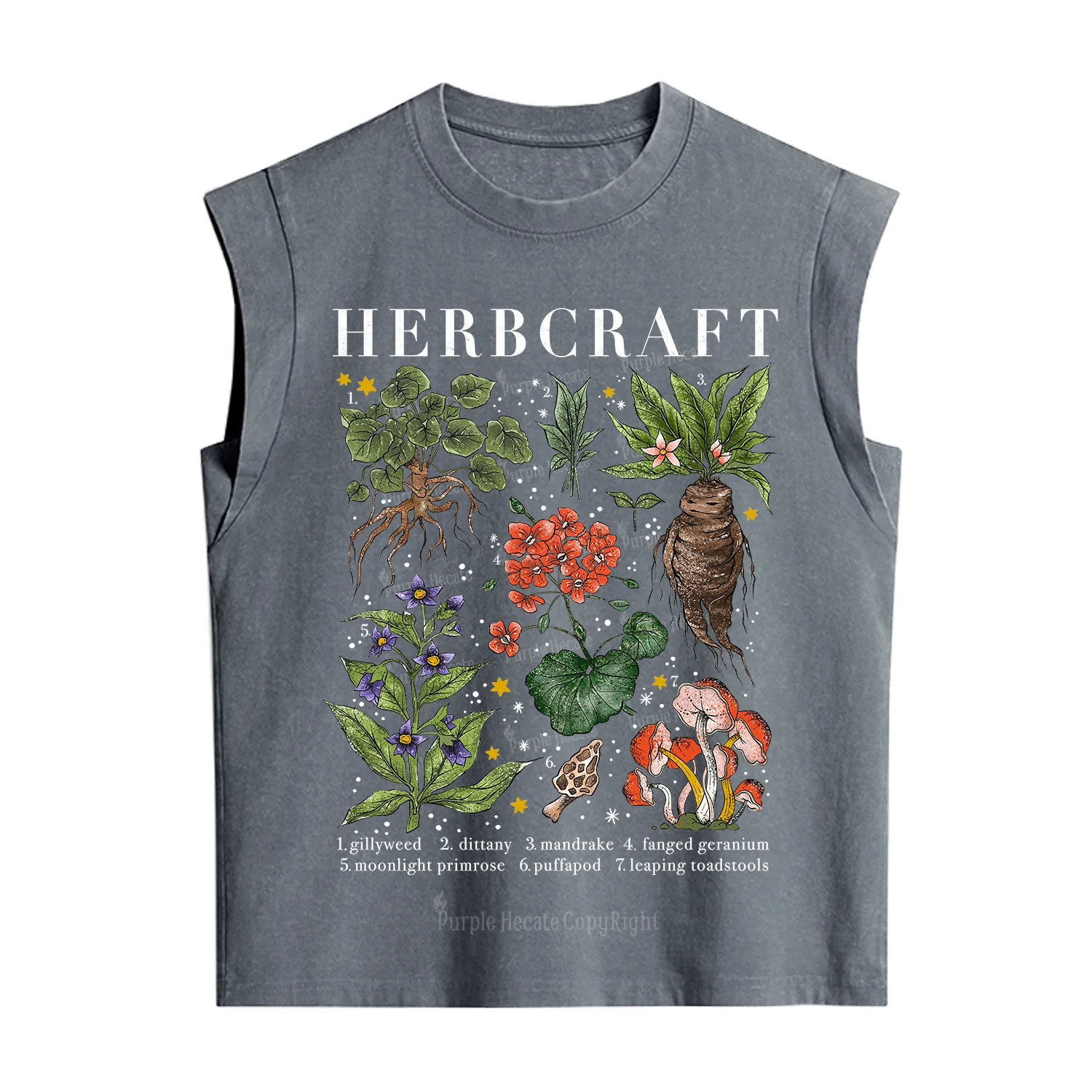 Purplehecate Magical Herbcraft Vintage Washed Tank