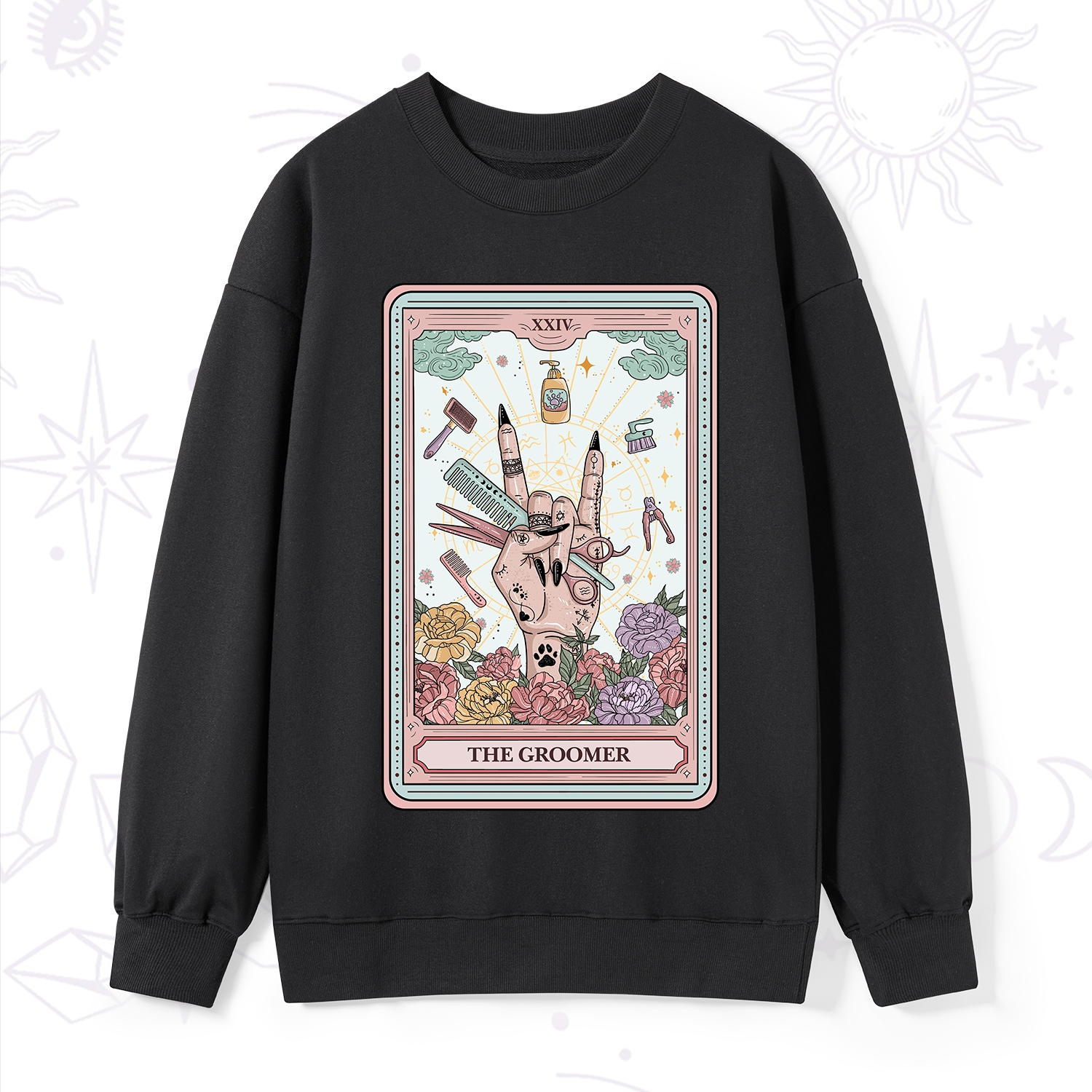 Purplehecate The Pet Groomer Tarot Card Sweatshirt